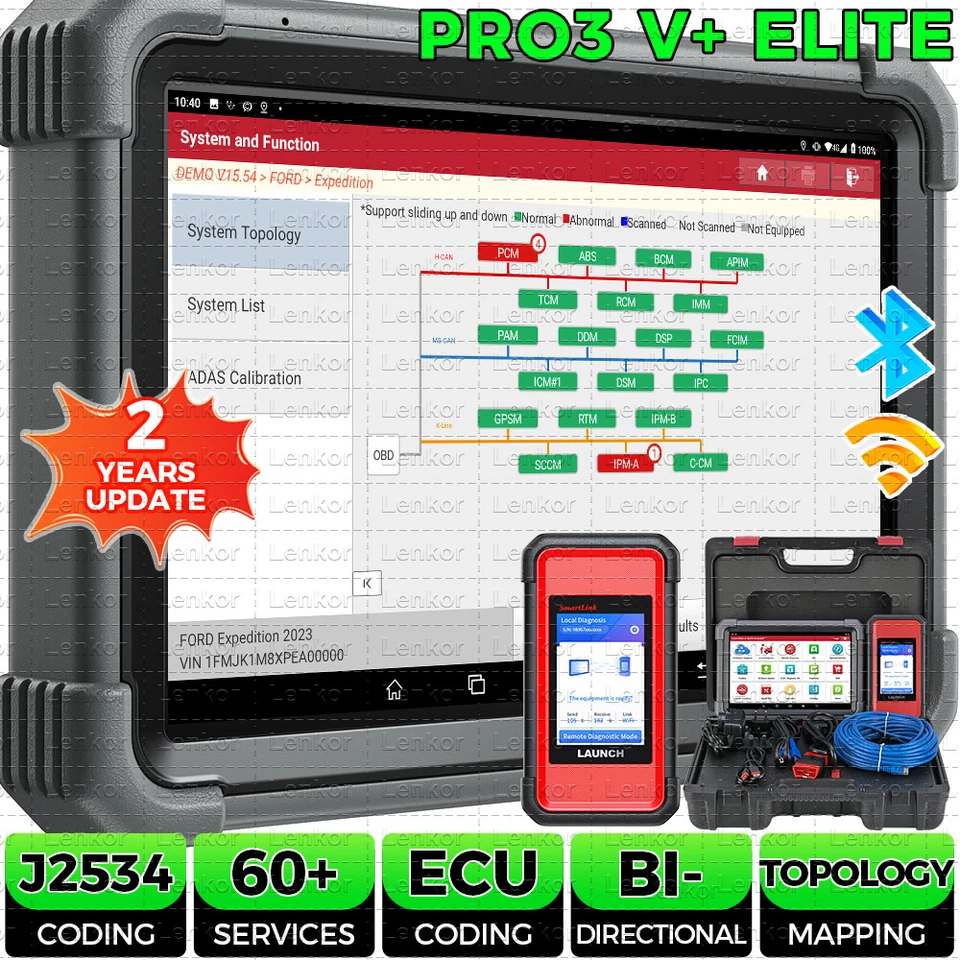 2026 LAUNCH X431 PRO3S+ ELITE PRO5 Car Diagnostic Tool J2534 Programming Coding