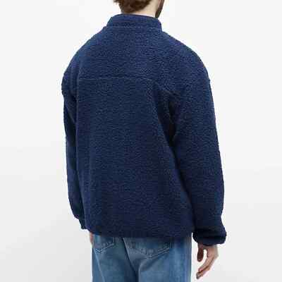 Reebok '[Ree] Cycled Collection' Cord Sherpa Jacket Navy Beige