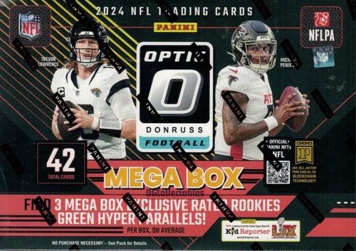 2024 PANINI DONRUSS OPTIC FOOTBALL NFL SEALED MEGA BOX GREEN HYPER NEW IN STOCK!