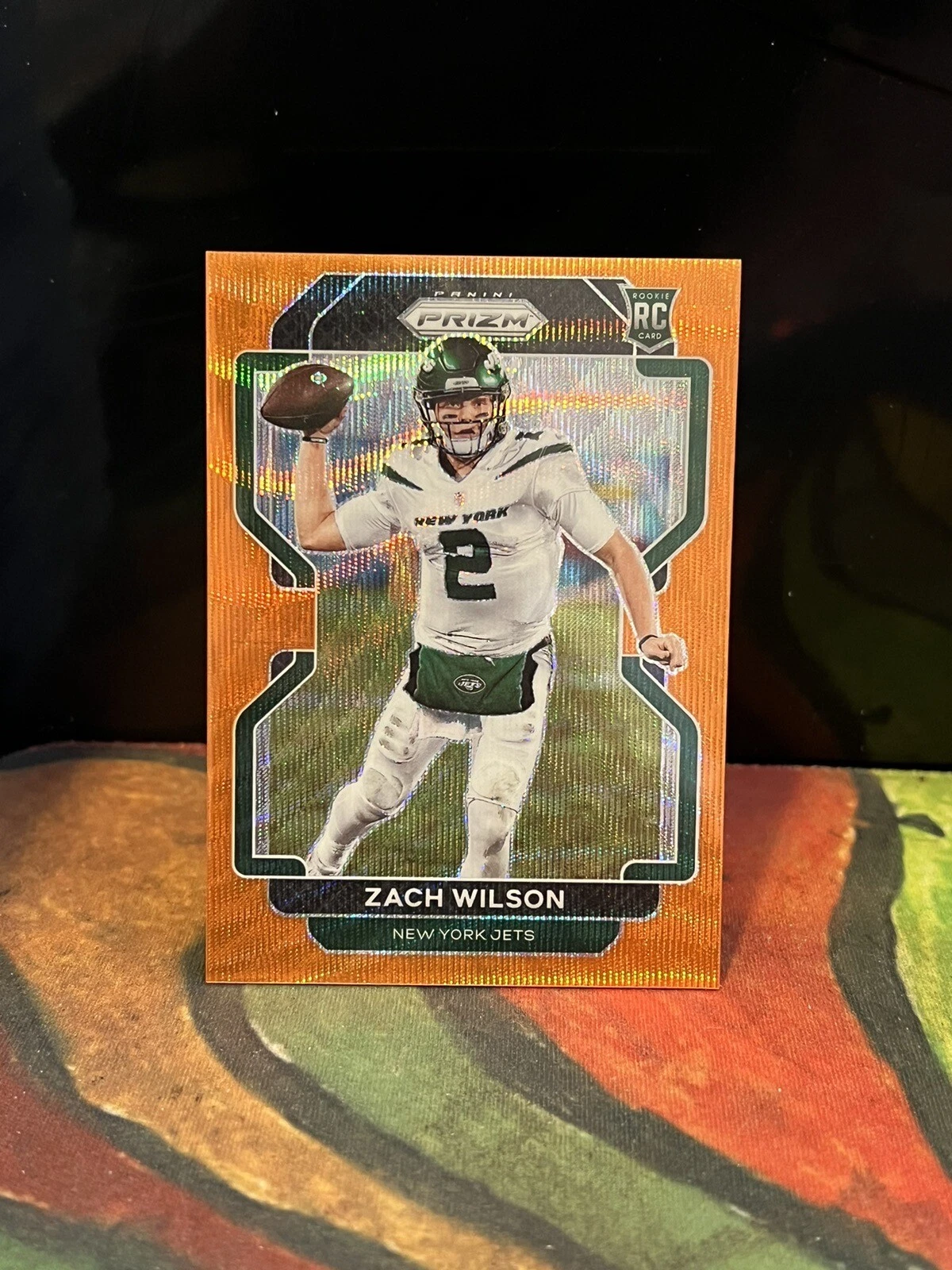 2021 Panini Orange Wave Prizm /60 #332 Zach Wilson New York Jets RC Rookie 1/60