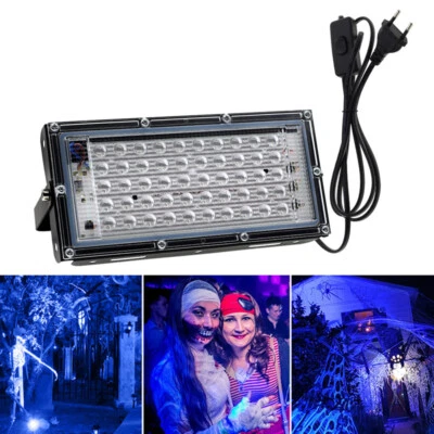 50W Schwarzlicht Strahler&LED 395-400NM IP65 Wasserdicht Schwarzlichtlampe - Bild 1 von 4