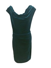 Vince Camito hunter green cowled-neck cinched  on the side size 8 dress.