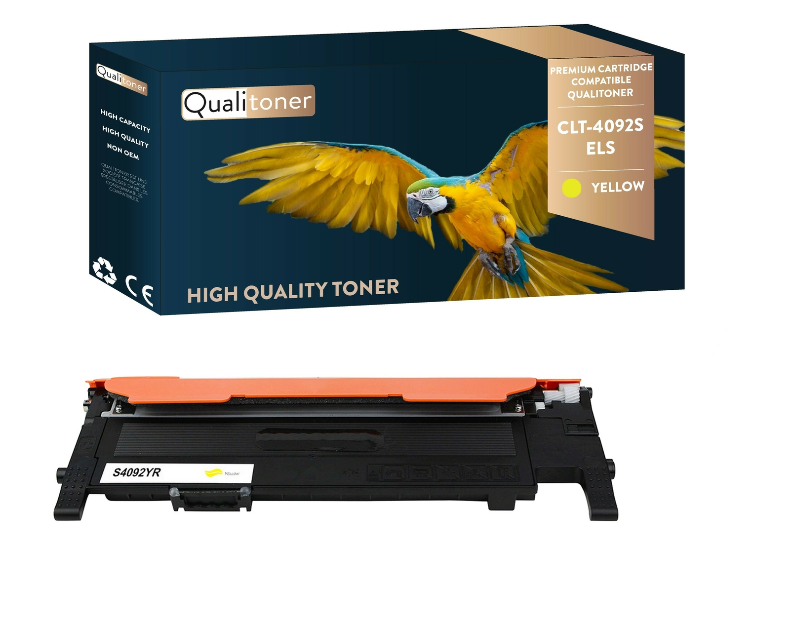 Toner compatible CLT4092S jaune pour imprimante laser couleur Samsung CLP CLX