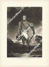 Antique print DUKE OF WELLINGTON portrait 1814 wall art gift print poster XL