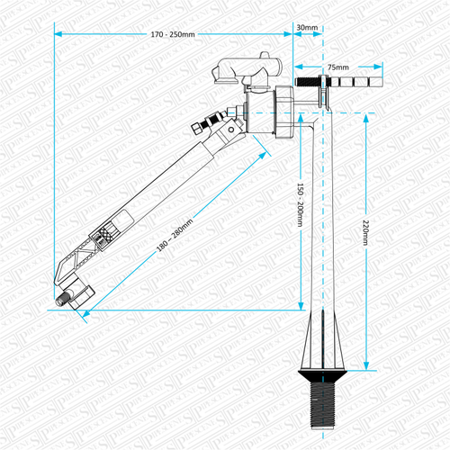 Toilet Close Coupled Fittings Pack for Cistern Lever Syphon Ballvalve
