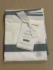 Pottery Barn Morgan Organic Percale Euro Sham Blue Smoke 26" sq NEW