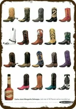 1989 COWBOY BOOTS & DEKUYPER Vintage-Look ****DECORATIVE REPLICA METAL SIGN****