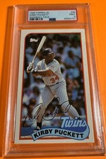 RARE 1989 KIRBY PUCKETT TOPPS/LJN BASEBALL TALK OVERSIZED  #46 PSA 9 POP 8 (757)
