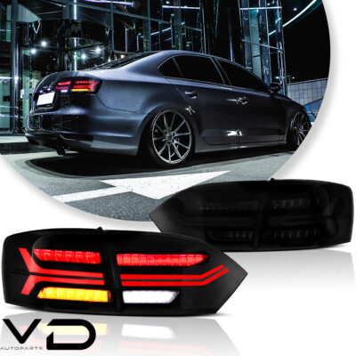 For Jetta/Sagitar MK6 2011 2012 2013 2014 Full LED Taillights w/Sequential Somke