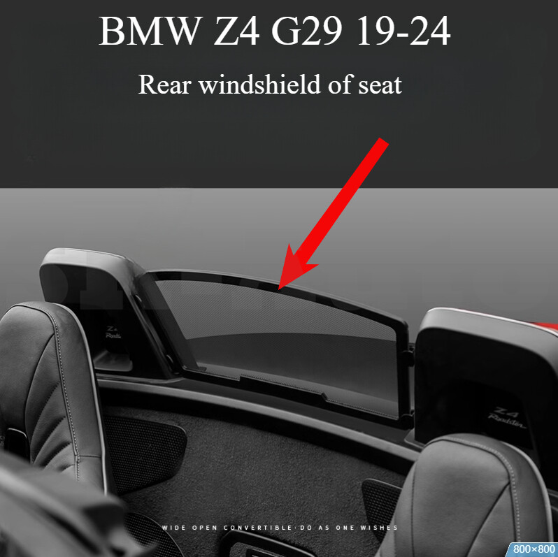 BMWz4 (G29) 特注品　ウィンドディフレクター For BMW Z4 G29 19-24 Black Aluminum alloy mesh wind deflector for