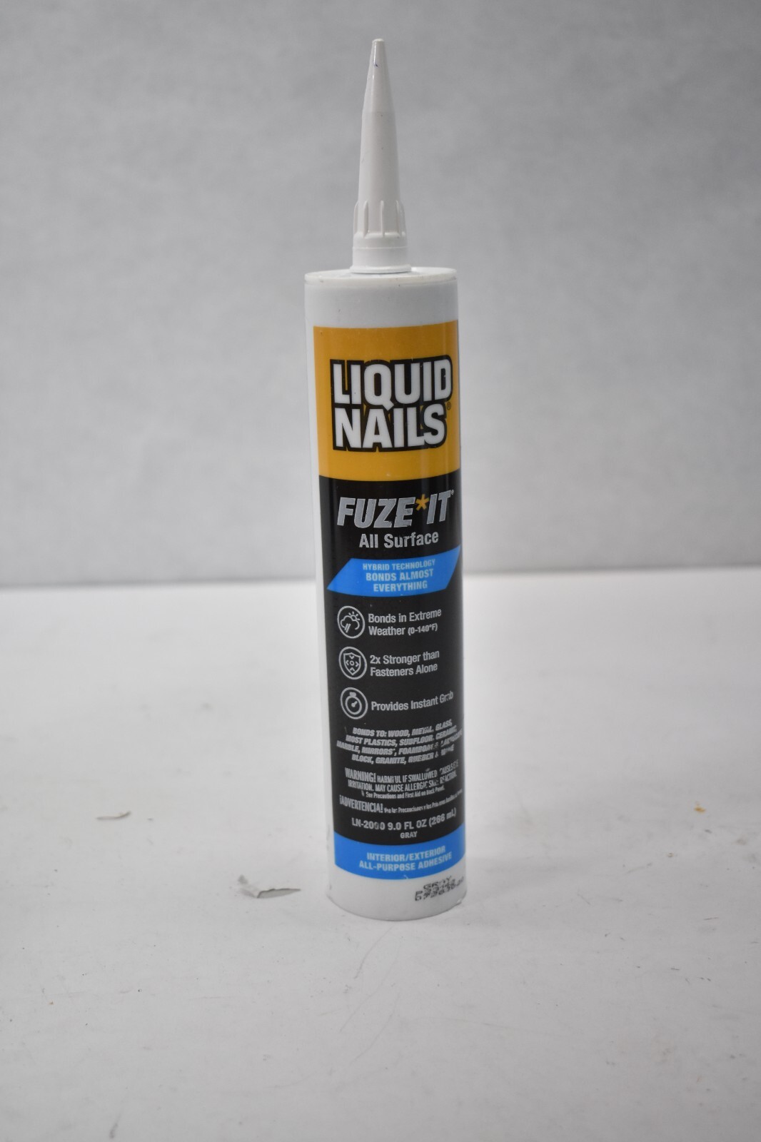 Lot of 2 Liquid Nails Fuze It All Surface Construction Adhesive 9 oz