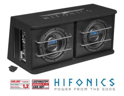 HIFONICS TDA200R 2 x 20 cm (8'') Aktiv Dual Bassreflex Subwoofer 600 Watt
