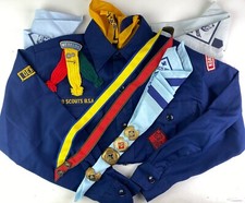 Vintage CUB SCOUT LOT Shirt, Patches, Neckerchiefs, Scarf Ties, etc.