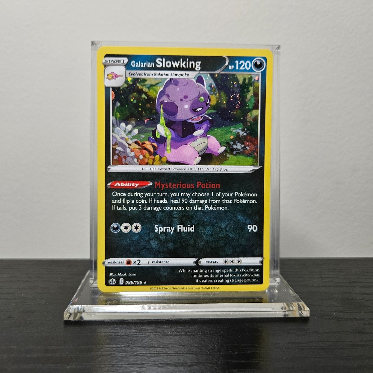 Galarian Slowking 098/198 Holo Rare - Pokemon TCG Chilling Reign