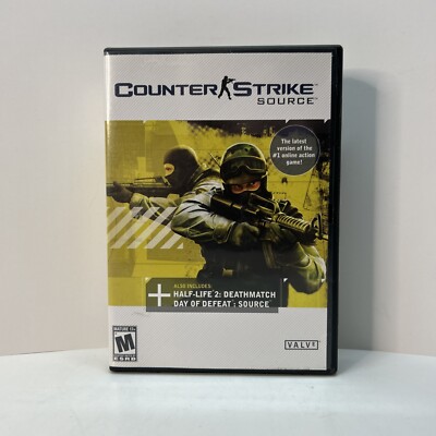 Counter-Strike Source PC CD rom Game 2005 - Case, 4 Disk & Quick Reference Card