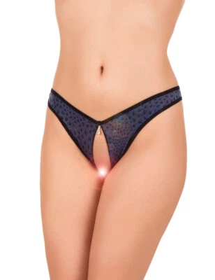 NOIRSATINE Fabrication Europe Tanga Ouvert Fendu Lingerie Sexy Femme S M L XL XXL XXXL Neuf