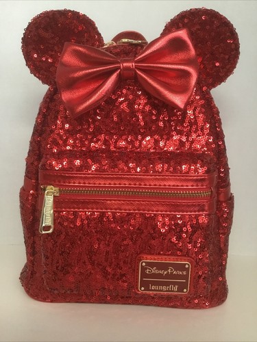 DISNEY PARKS Loungefly Red Sequin Mini 