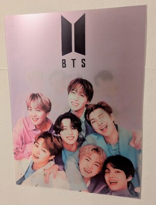 BTS (K Pop) - 2 In 1, Pink 3D Poster, Lenticular Poster