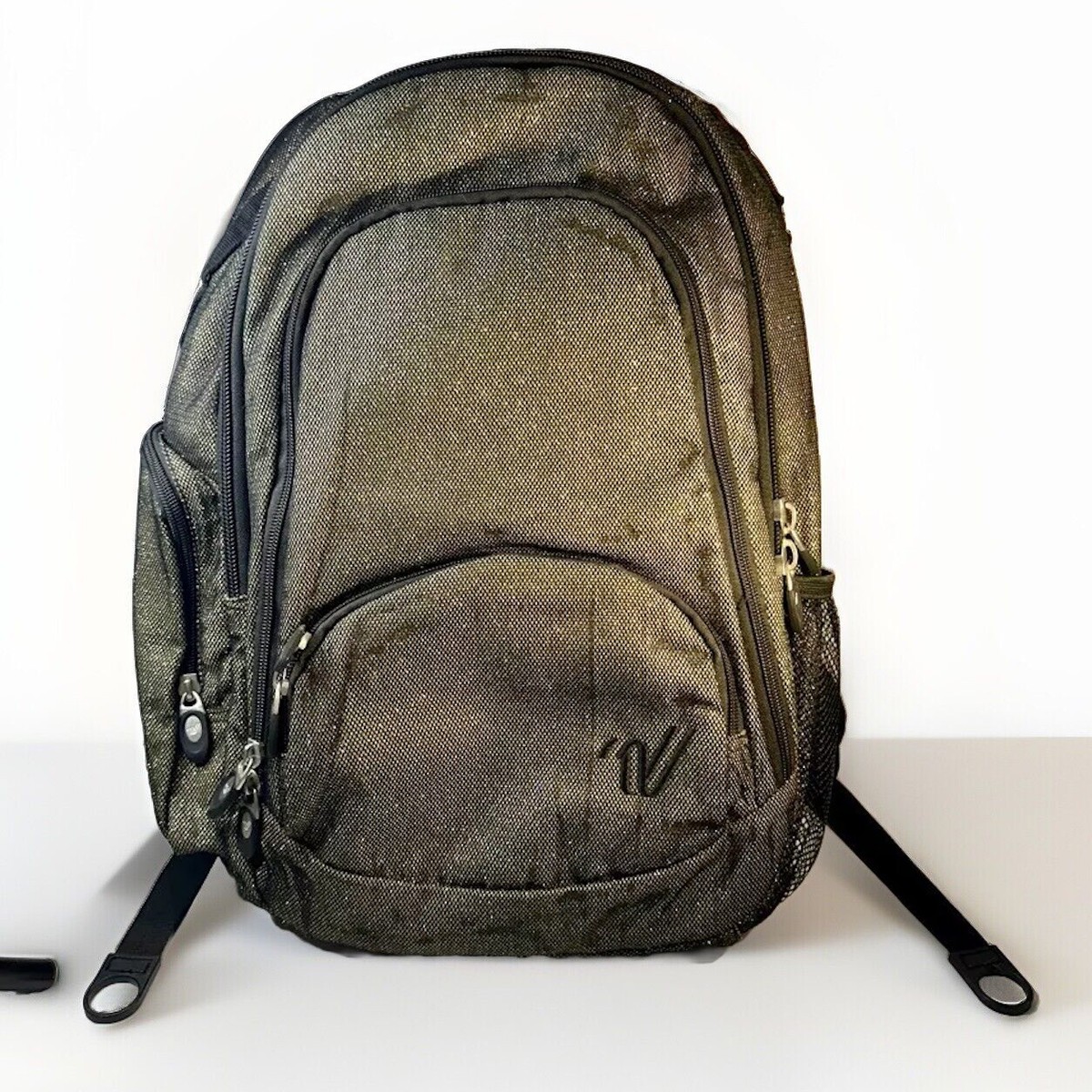 Varsity Gold Black Sparkle Glitter & Mesh Backpack Varsity Black Glitter Backpack - Varsity Shop main image 3