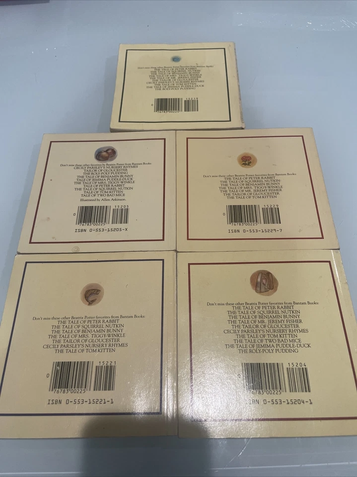 The Tale of Peter Rabbit Beatrix Potter Illustr Allen Atkinson 1983 Set 8 Books! — 第 2/4 张图片