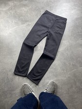 Helmut Lang Archives 00s Gray Raw Silk Denim Straight Jeans Siz 28 Made In Italy