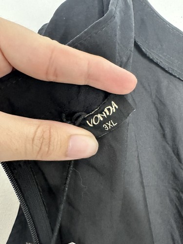 Vonda Women's Sleevless Jumpsuit Romper Dress Black Plus Size 3X New - Picture 4 of 7