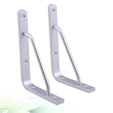  2 PCS Triangular Support Aluminium Alloy Shelf Bracket Wall Mounted