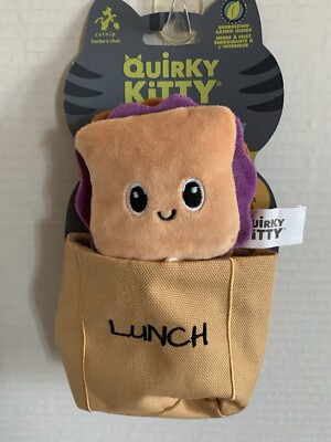 Cat (  CATNIP ) 2 Piece Toy On A String LUNCHBAG  ( PB & J )