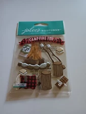 Crafts Jolee's Stickers Campfire Fire Fun Logs Marshmallows Sticks S'mores Bag