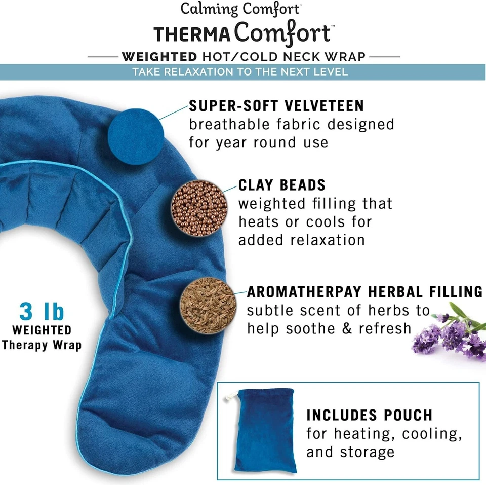 Calming Comfort ThermaComfort Weighted Hot Neck Shoulder Wrap Herbal Aromatherap - Image 2 of 4