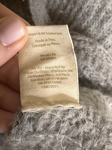 Free People Weekend Getaway Alpaca Gray Oversized Cardigan Sweater Size XS - 第 5/6 張圖片