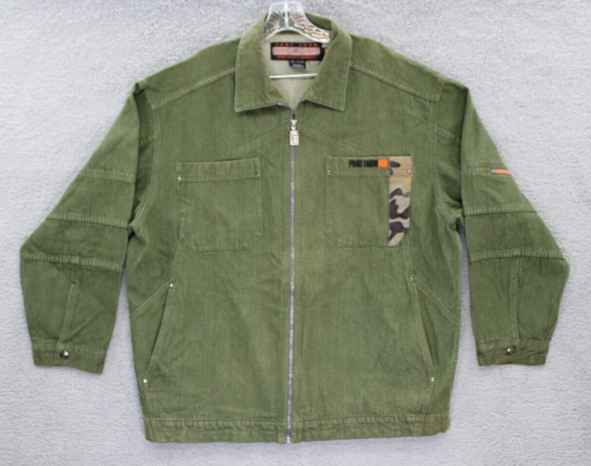 Phat Farm SUG Vintage Sport Utility 90's Denim Camo Green Jean
