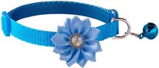 Cat Collar with Bell, Flower Decoration XS Dog Collar Girl Cute Fancy Puppy