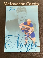 2025-26 Fleer Flair #11 Josh Norris Blue Ice Parallel 46/49 Buffalo Sabres