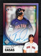 2023 Topps Transcendent Collection Gold Refractor 4/15 Triston Casas Auto 1v3