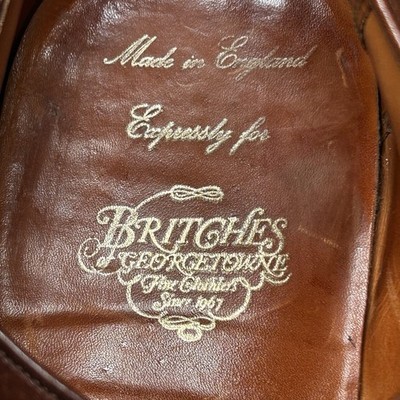 Britches of Georgetown Men’s 9.5 Oxford Brown Made In England Brown Leather Shoe Britches of Georgetown Men main image 4