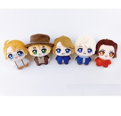 Hetalia World Stars Mini Charm Mascot Vol.2 Complete 5 Piece Set 2.95in