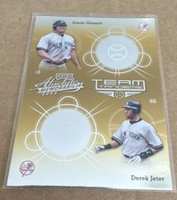 2002 Playoff Absolute Memorabilia - Team Tandems Derek Jeter, Jason Giambi...