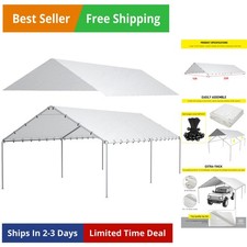 Telo di Ricambio per Tettoia 0 x 20 Ft Copertura Garage Top Tenda Rifugio con...