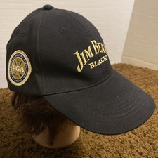 PGA Golf Hat Jim Beam Black Cap Whiskey Black Adjustable Professional Golf