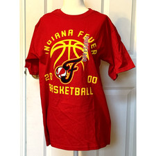 WNBA Indiana Fever Basketball Adult RED Short Sleeve T-Shirt Medium NEW Official