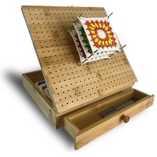 Crochet Blocking Boards Set with Multifunctional Container  Pins - 11"x11"x3