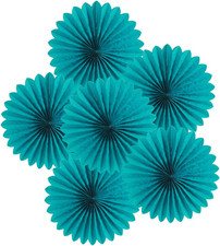 Teal Party Decorations Paper Fans Birthday Wedding Home Party Hanging Decoration
