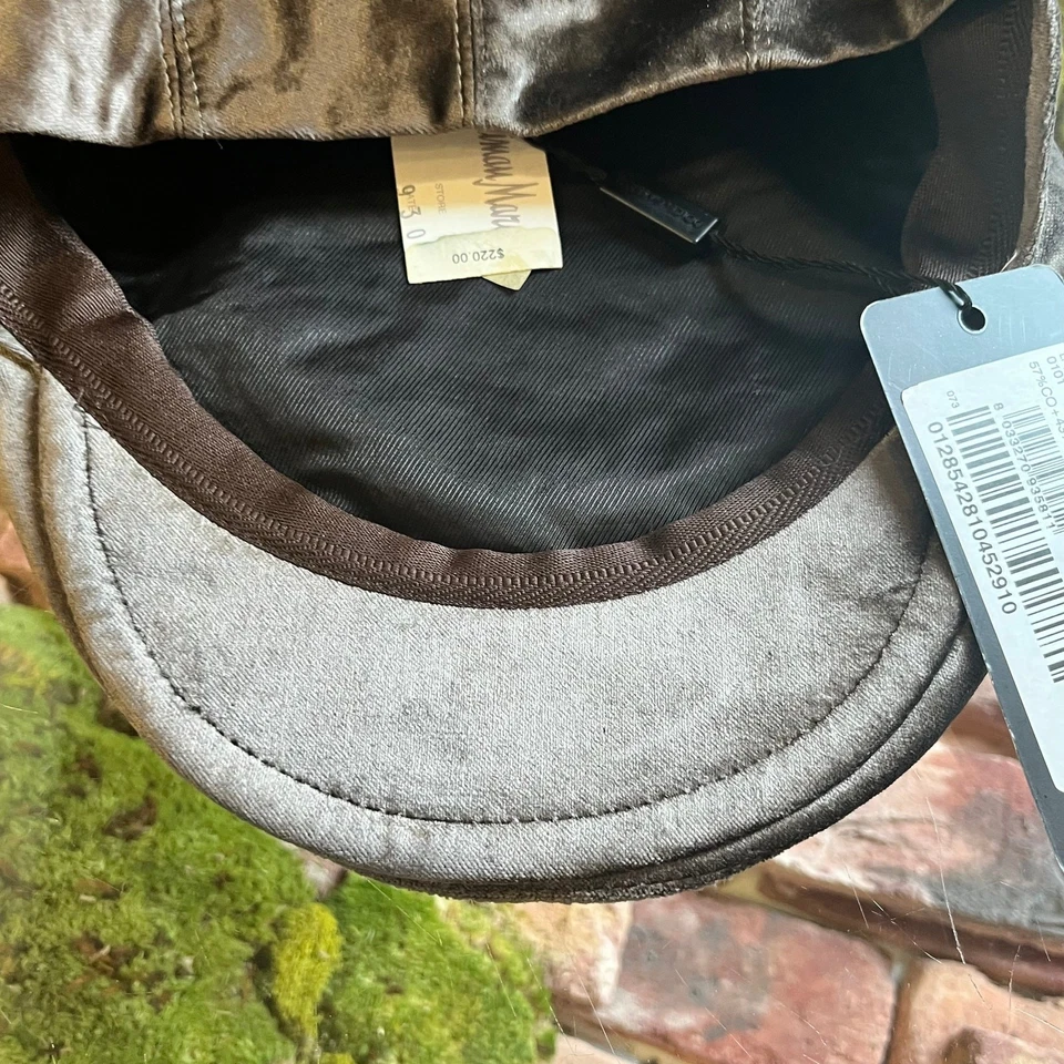 DOLCE & GABBANA Newsboy Hat Gray Velvet Hat SZ58 - Image 4 of 4