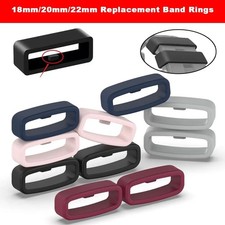 Keeper 18/20/22MM Hoop Watch Band Buckle Strap Loop Rubber Holder Silicone UK