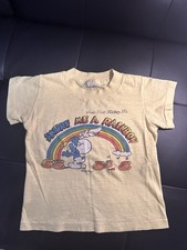 1983 Smurf Me a Rainbow Vintage Kids Yellow Short Sleeve T-Shirt Single Stitch