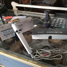 Vintage 1960's SONY F-96 Dynamic Microphone With Storage Sleeve