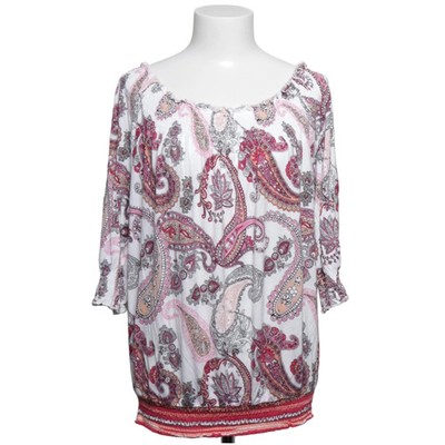 Essentials, Top, Größe: M, Pink/Weiß/Mehrfarbig, Paisley, Damen #AJa