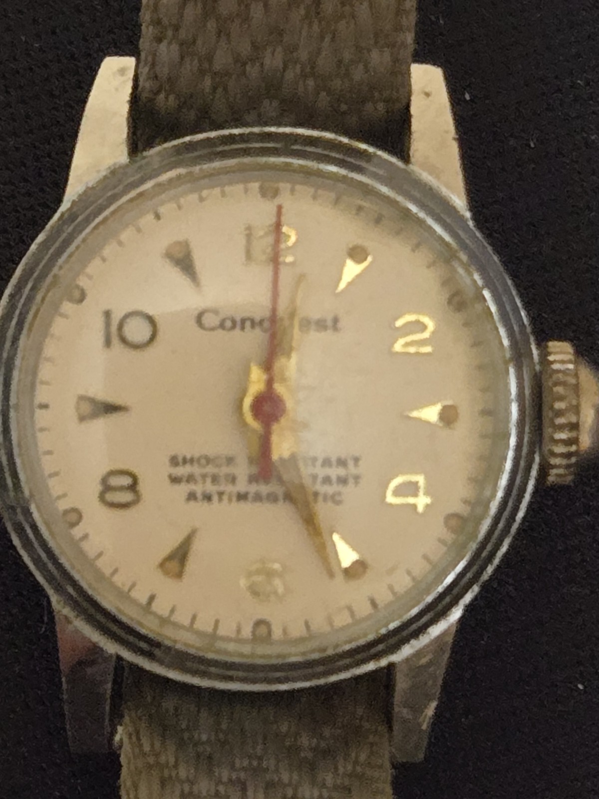 Vintage Conquest Watch Rare Untested - image 1
