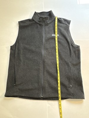 Columbia Fleece Vest Men's Large Gray Full Zip Outdoor Hiking Casual Jacket